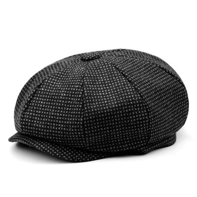 Flat cap - Gårda Groton Newsboy (zwart)
