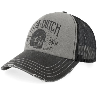 Kap - Von Dutch Screen Print Trucker (grijs)