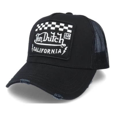 Kap - Von Dutch Square Patch Trucker (zwart)