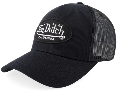 Kap - Von Dutch Oval Patch Trucker (zwart)