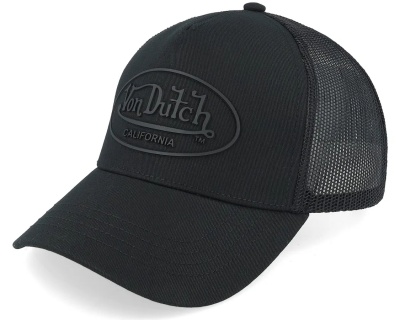Kap - Von Dutch Oval Patch Cotton Trucker (zwart)