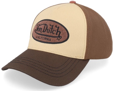 Kap - Von Dutch Oval Patch Trucker (bruin/beige)