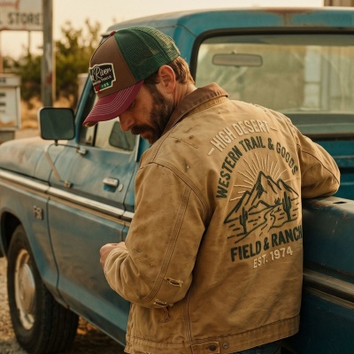 Kap - Black River Outlaw Trucker (bruin/groen/rood)