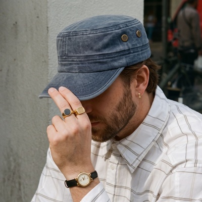 Flat cap - Gårda Viper Army Cap (blauw)
