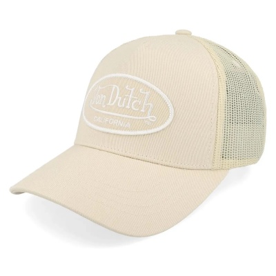 Kap - Von Dutch Oval Patch Trucker (beige)