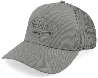 Kap - Von Dutch Rubber Logo Trucker (grijs)