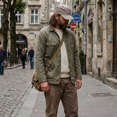 Flat cap - Gårda Army Cap (khaki)
