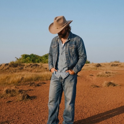 Hoeden - Gårda Bowmont Crushable Wool felt Western hat (greige)