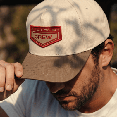 Kap - Black River Crew Cotton Snapback (gebroken wit/khaki)