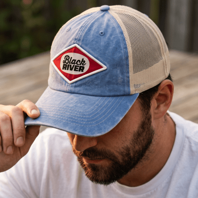 Kap - Black River Memphis Washed Trucker (lichtblauw/room)