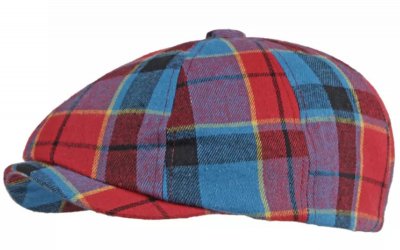 Flat cap - Gårda Lambley Newsboy Cap (rood/blauw)