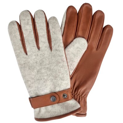 Handschoenen - HK Men's Leather Glove (beige/cognac)