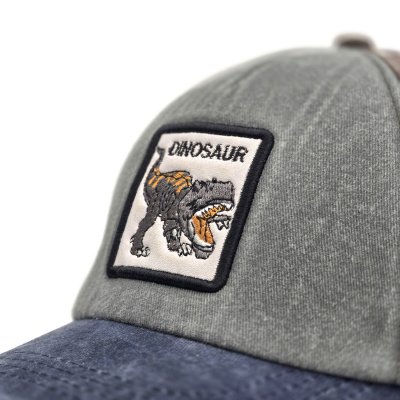 Cap Kind - Gårda Dinosaur Cap (grijs/bruin/blauw)