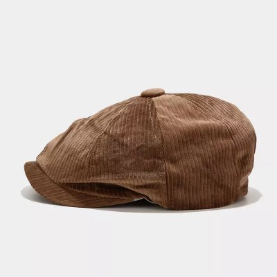 Flat cap - Gårda Belmont Corduroy Cap (bruin)