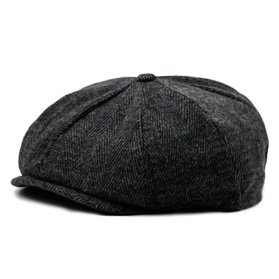 Flat cap - Gårda Buckley Flatcap (zwart)