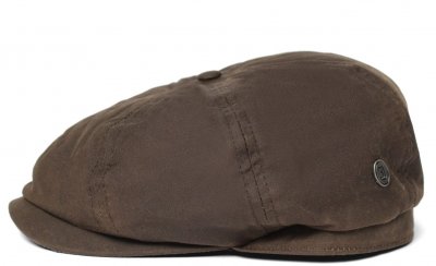 Flat cap - Jaxon Hats British Millerain Waxed Cotton Flat Cap (bruin)