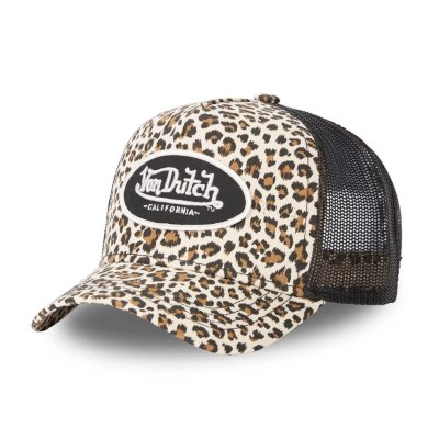 Kap - Von Dutch Oval Patch Trucker (luipaard)