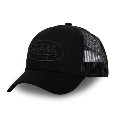 Kap - Von Dutch Oval Patch Cotton Trucker (zwart)