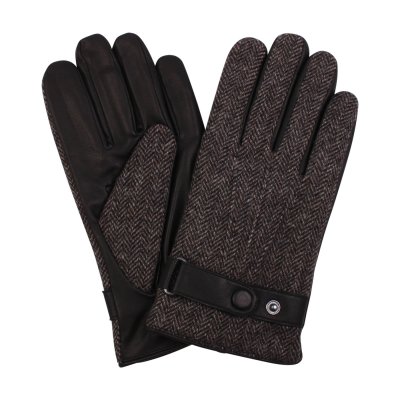 Handschoenen - Amanda Christensen Tweed Leather Gloves (Zwart)