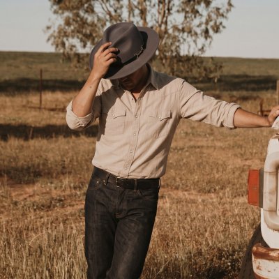 Hoeden - Gårda Braga Wool felt Fedora (grijs)