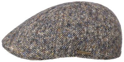 Flat cap - Stetson Texas Donegal Wool Tweed (blauw mix)