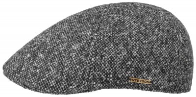Flat cap - Stetson Texas Donegal Wool Tweed (zwart-wit)