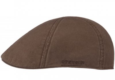 Flat cap - Stetson Texas Cotton (bruin)