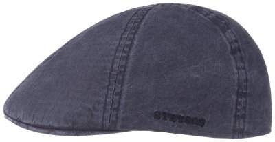 Flat cap - Stetson Dodson Organic Cotton (blauw)