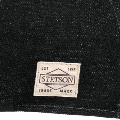 Flat cap - Stetson Texas Denim (zwart)