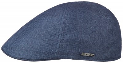Flat cap - Stetson Driver Linen Duck Cap (marineblauw)