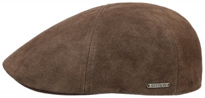 Flat cap - Stetson Texas Calf Split Leather (donkerbruin)