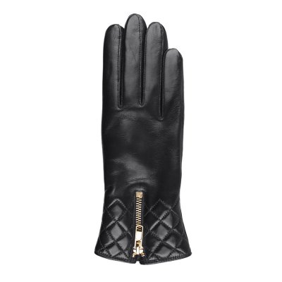 Handschoenen - HK Women's Hairsheep Leather Glove with Gold Zip (Zwart)