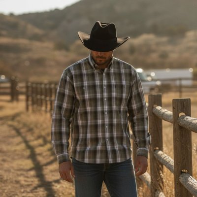 Hoeden - Gårda Pocatello Crushable Wool felt Western hat (zwart)