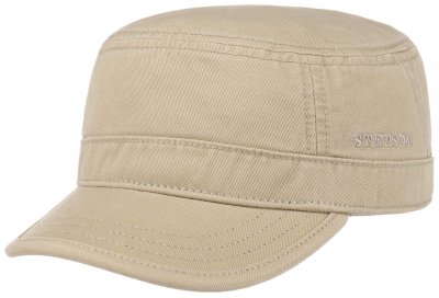 Flat cap - Stetson Army Cap Cotton (beige)