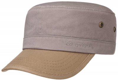 Flat cap - Stetson Army Cap Cotton (grijs-kaki)