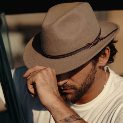Hoeden - Gårda Vicenza Crushable Wool felt Fedora (beige)