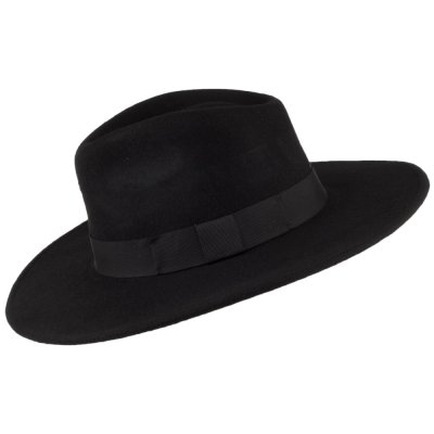 Hoeden - Jaxon The Author Wide Brim Fedora Hat (zwart)