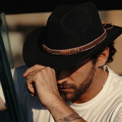 Hoeden - Gårda Toquerville Crushable Wool felt Western hat (zwart)