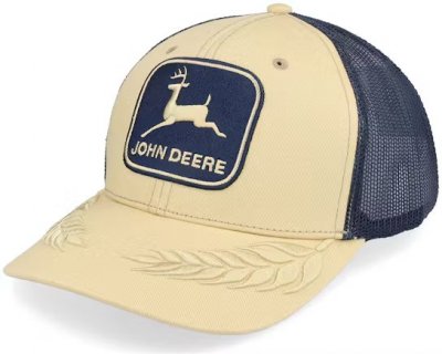 Cap - John Deere Mesh Back Trucker (marine/beige)