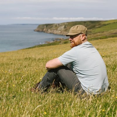 Flat cap - Jaxon Hats Herringbone Arm yCap (olijf)