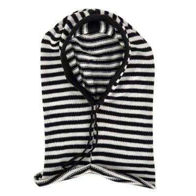 Bivakmuts - Gårda Valloire Striped Wool Mix Balaclava (zwart/wit)