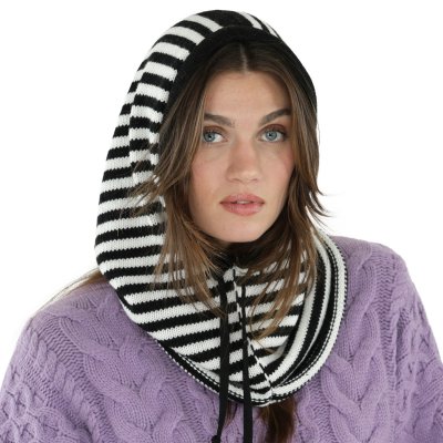 Bivakmuts - Gårda Valloire Striped Wool Mix Balaclava (zwart/wit)