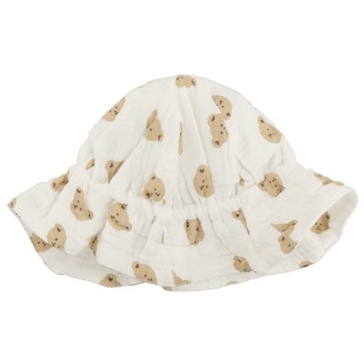 Hoeden Kind - Gårda Teddybear Bucket hat (wit)