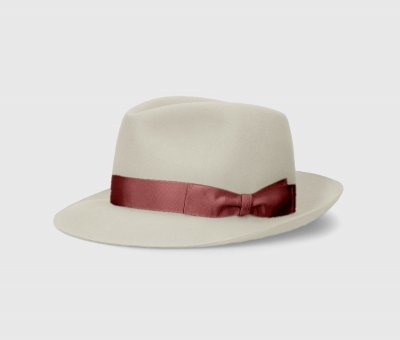 Hoeden - Borsalino Fedora (cream)