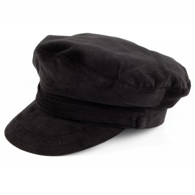 Fiddler cap - Jaxon Hats Corduroy Fiddler Cap (zwart)