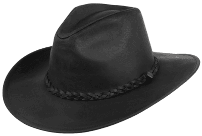 Hoeden - Jaxon Hats Buffalo Leather Cowboy (zwart)