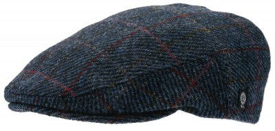 Flat cap - CTH Ericson Edward Sr. Harris Tweed (blauw)