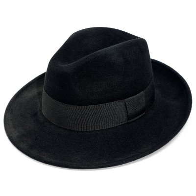 Hoeden - Gårda Volterra Fedora Wool Hat (zwart)