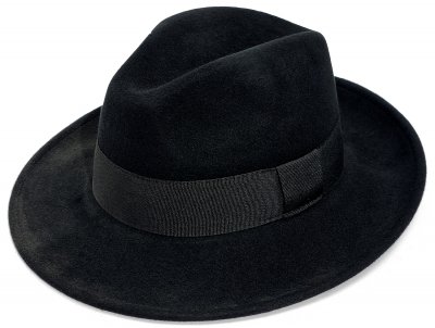 Hoeden - Gårda Volterra Fedora Wool Hat (zwart)