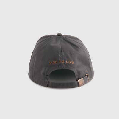 Cap - MJM Baseball Cap Fish To Live (orange/offwhite)